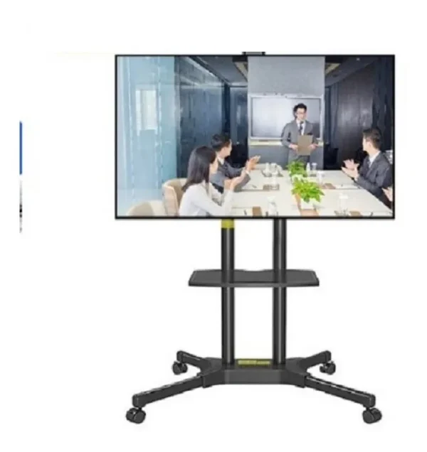 Soporte TV pedestal móvil 32–65″ con ruedas