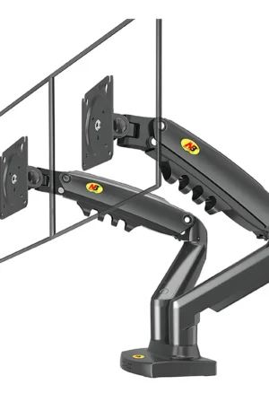 Soporte Doble de Mesa 17–27″ – North Bayou F160 (Negro)