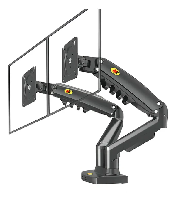 Soporte Doble de Mesa 17–27″ – North Bayou F160 (Negro)