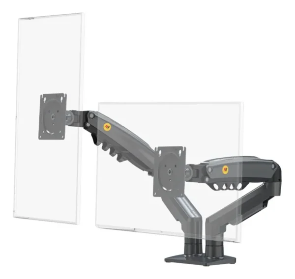 Soporte Doble de Mesa 17–27″ – North Bayou F160 (Negro)