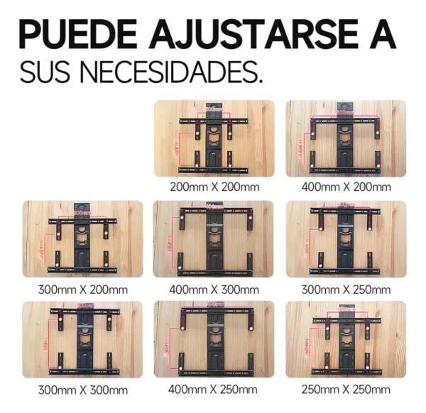 Soporte de pared Gochanmi P6 – Ajustable, reclinable y reforzado | 45″ a 75″