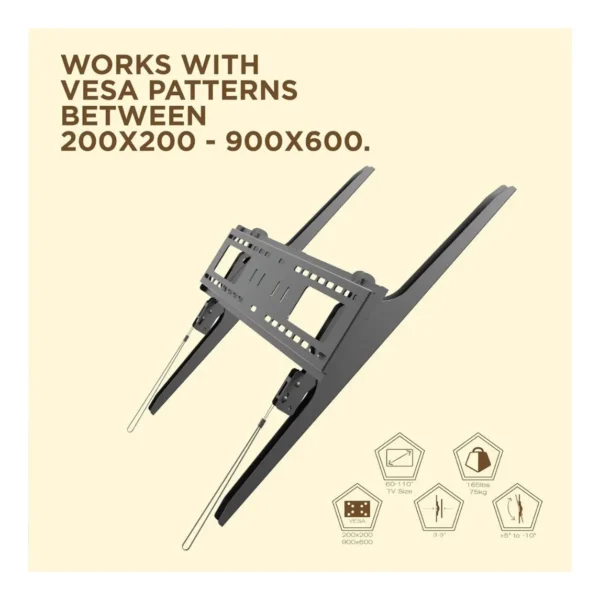 Soporte Fijo / Inclinable de Pared 60–110″