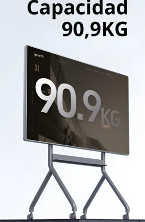 Soporte Móvil / Pedestal Motorizado 75–90″ – NB-P200 (Negro)