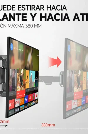 Soporte de pared Gochanmi P6 – Ajustable, reclinable y reforzado | 45″ a 75″