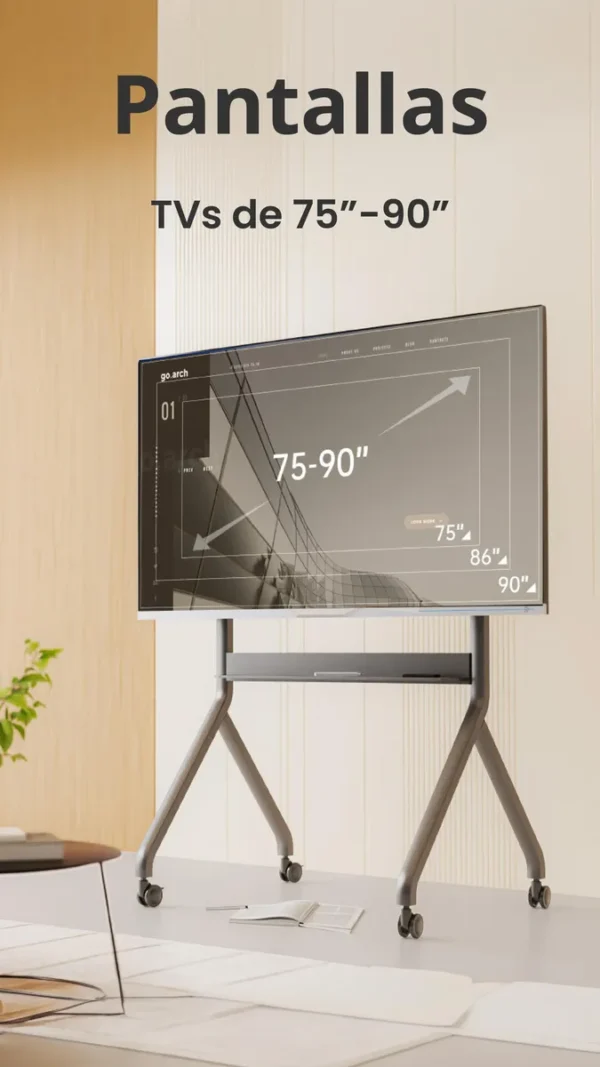 D_NQ_NP_2X_758279-MCO84468078508_052025-F Soporte Móvil / Pedestal Motorizado 75–90″ – NB-P200 (Negro)