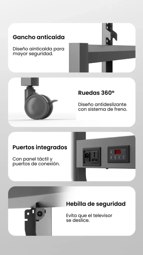 D_NQ_NP_2X_879692-MCO84467911210_052025-F Soporte Móvil / Pedestal Motorizado 75–90″ – NB-P200 (Negro)